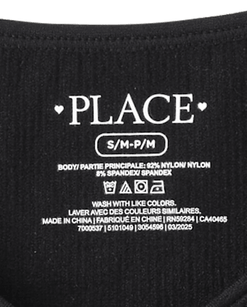 Haut froncé côtelé sans coutures pour fille