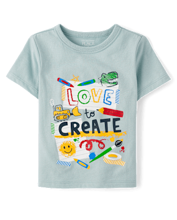 Toddler Boys Love to Create Graphic Tee