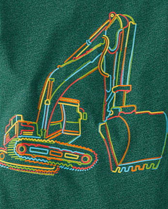 Baby And Toddler Boys Excavator Graphic Tee