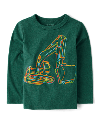 Baby And Toddler Boys Excavator Graphic Tee