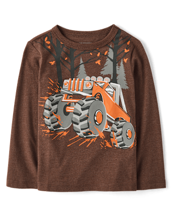 Baby And Toddler Boys Truck Forest Graphic Tee
