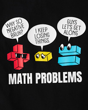 Boys Math Problems Graphic Tee