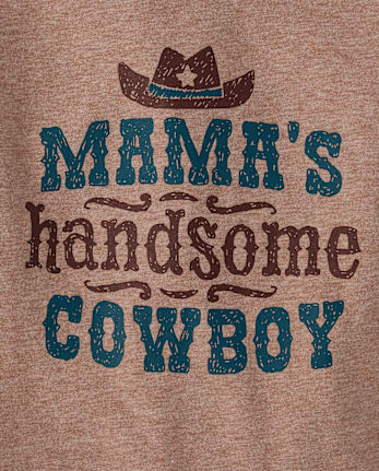 Toddler Boys Mama's Handsome Cowboy Graphic Tee