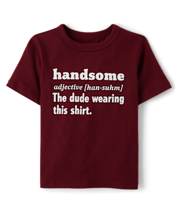 Toddler Boys Handsome Definition Graphic Tee