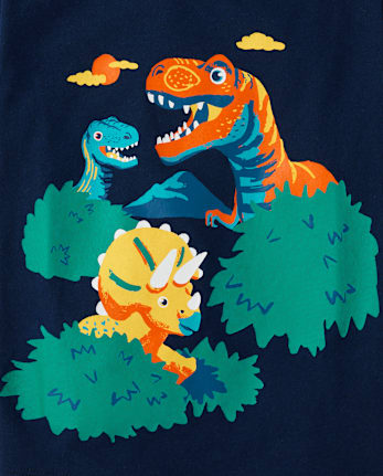 Toddler Boys Dino Scene Graphic Tee