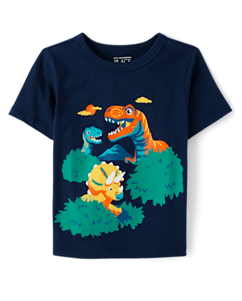 Toddler Boys Dino Scene Graphic Tee