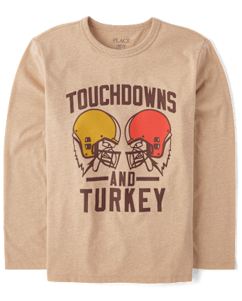 Boys Touchdowns and Turkey Graphic Tee