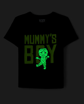 Baby And Toddler Boys Glow Mummy's Boy Graphic Tee
