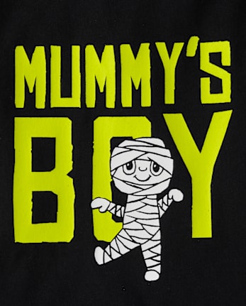 Baby And Toddler Boys Glow Mummy's Boy Graphic Tee