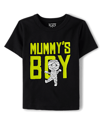 Baby And Toddler Boys Glow Mummy's Boy Graphic Tee