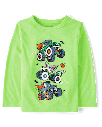 Baby And Toddler Boys Halloween Trucks Graphic Tee