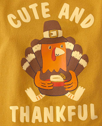 Baby And Toddler Boys Thankful Turkey Graphic Tee