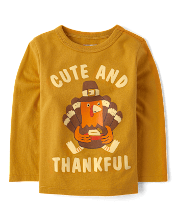 Baby And Toddler Boys Thankful Turkey Graphic Tee