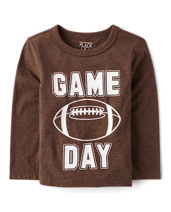 Baby And Toddler Boys Football Game Day Graphic Tee