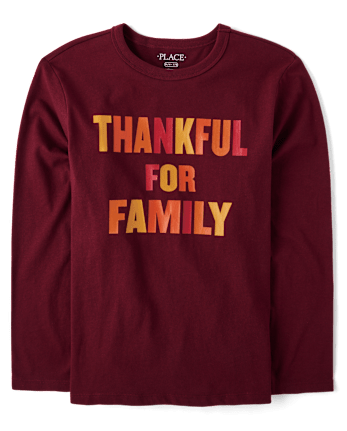 Kids Matching Family Thankful Graphic Tee