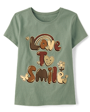 Girls Love to Smile Graphic Tee
