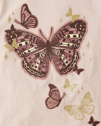 Girls Butterflies Graphic Tee