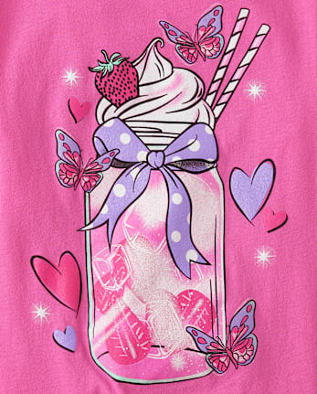 Girls Ribbon Smoothie Graphic Tee