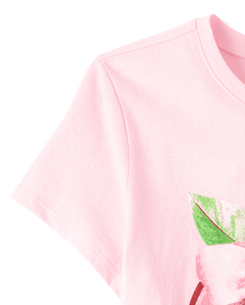 Girls Apple Bow Graphic Tee