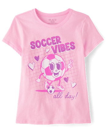 Girls Soccer Vibes Graphic Tee