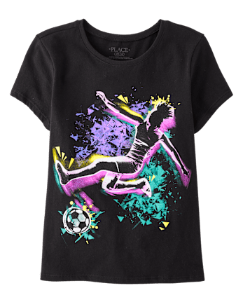 Girls Soccer Player Graphic Tee