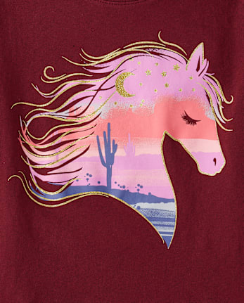 Girls Desert Horse Graphic Tee