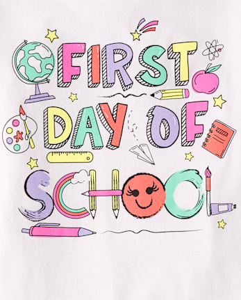 Girls First Day of School Graphic Tee