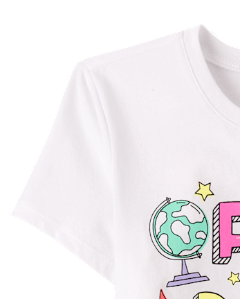 T-shirt graphique « Premier jour d'école » pour filles