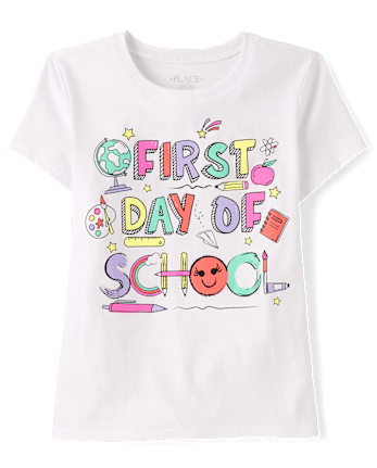 Girls First Day of School Graphic Tee