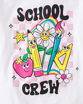 Girls School Crew Graphic Tee