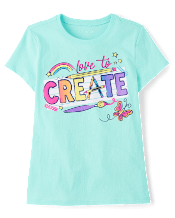 Girls Love to Create Graphic Tee