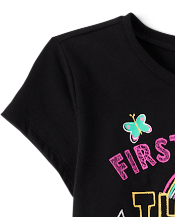 Girls First Day Third Grade Graphic Tee