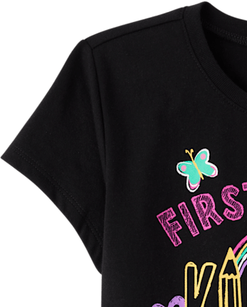 Girls First Day Kindergarten Graphic Tee