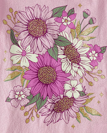 Girls Flower Graphic Tee 5-Pack