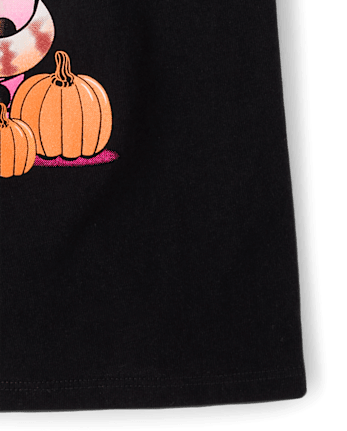Girls Fall Cat Drink Graphic Tee