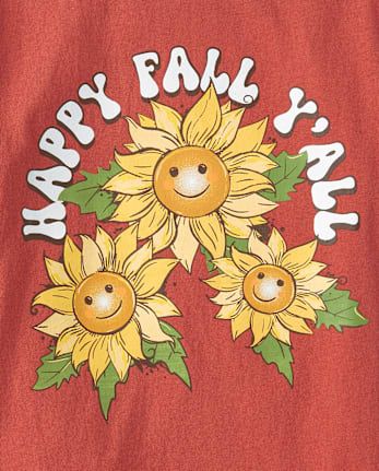 T-shirt graphique « Joyeux automne » pour filles