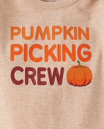 Baby Matching Family Pumpkin Picking Crew Graphic Bodysuit