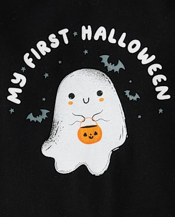 Baby First Halloween Ghost Graphic Bodysuit