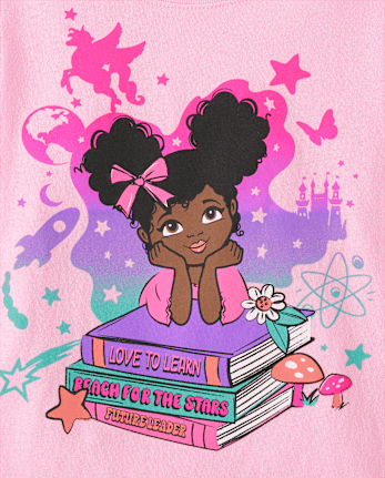 Toddler Girls Books Graphic Tee