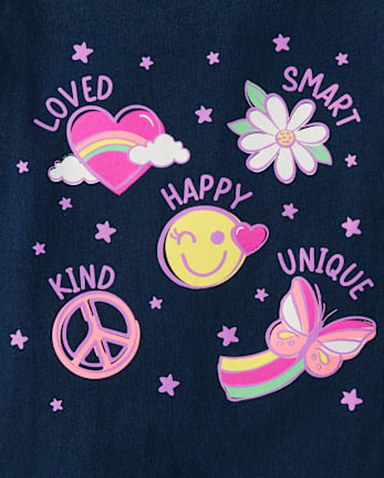 Baby And Toddler Girls I Am Unique Graphic Tee