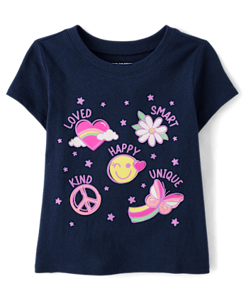Baby And Toddler Girls I Am Unique Graphic Tee