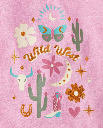 Baby And Toddler Girls Wild West Graphic Tee