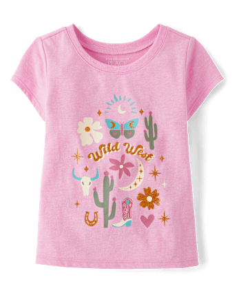 Baby And Toddler Girls Wild West Graphic Tee