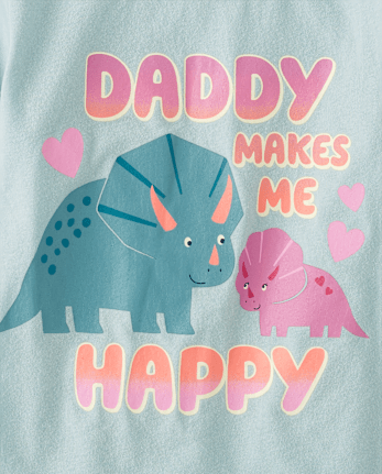 Lot de 3 t-shirts à imprimé dinosaure pour bébés et petites filles