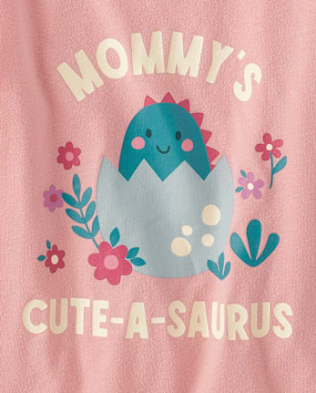 Lot de 3 t-shirts à imprimé dinosaure pour bébés et petites filles