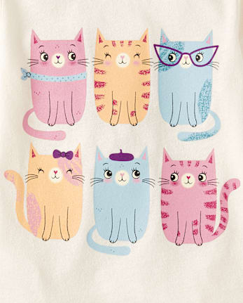 Baby And Toddler Girls Animal Graphic Tee 5-Pack