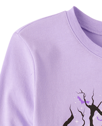 T-shirt graphique chat sorcière pour fille