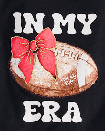 Baby And Toddler Girls In My Football Era Graphic Tee