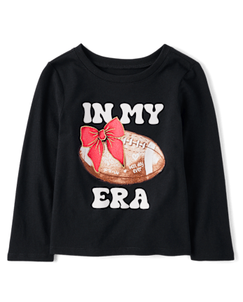 Baby And Toddler Girls In My Football Era Graphic Tee