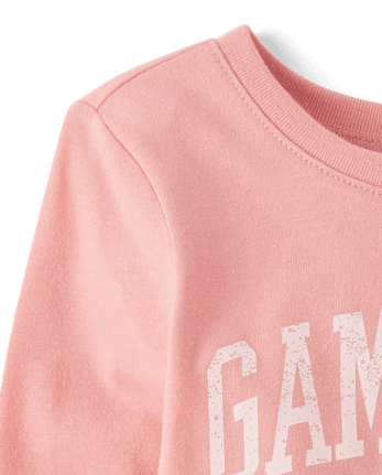 Baby And Toddler Girls Football Game Day Graphic Tee - PINK KISS CL